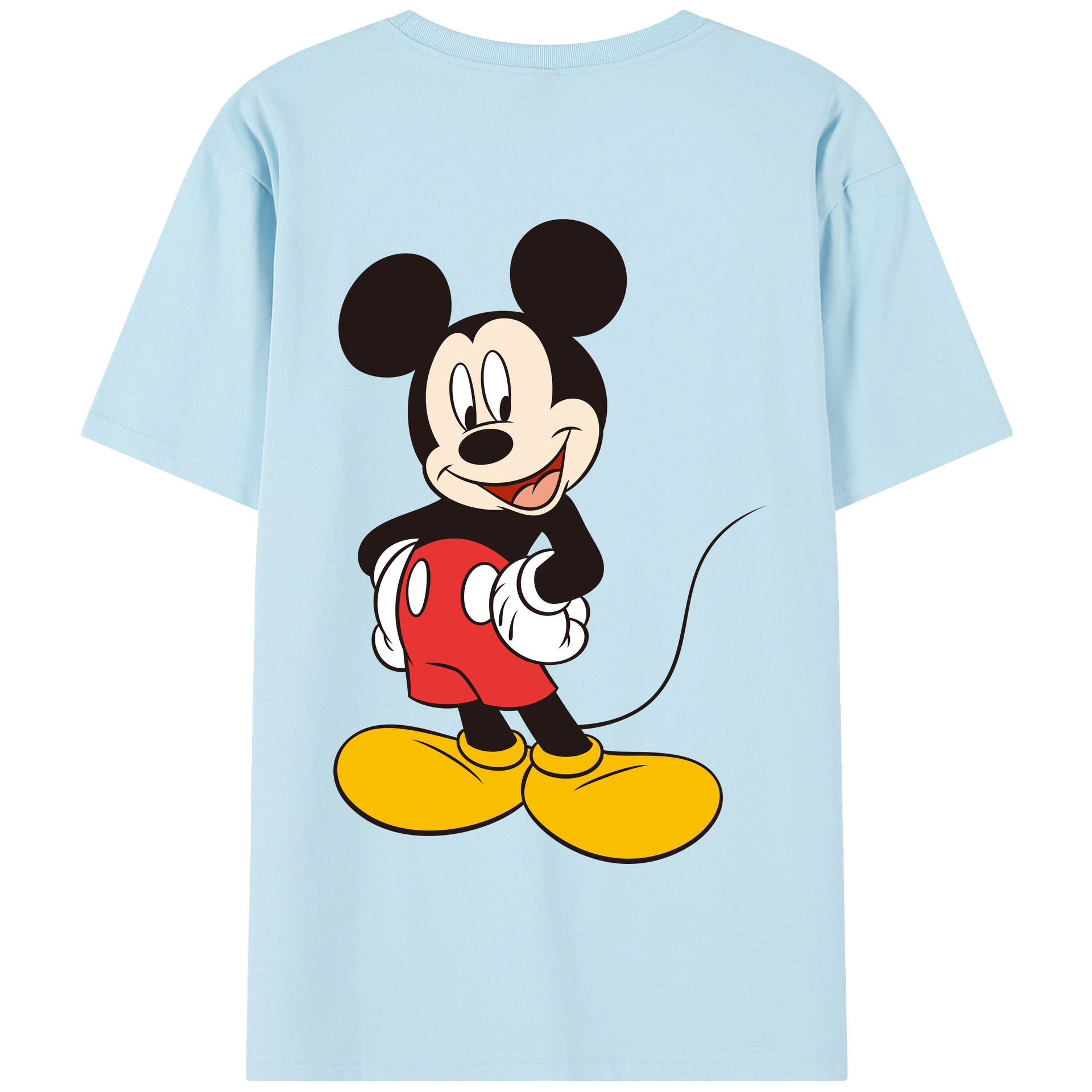 （画像用） ミッキーマウス Mickey Mouse 綿100％半袖Tシャツ（背面プリント）